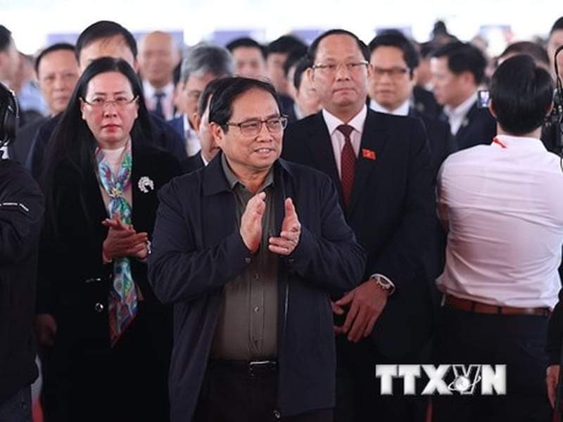 [Ảnh] Thủ tướng dự Lễ khởi công dự án đường bộ cao tốc bắc-nam phía đông