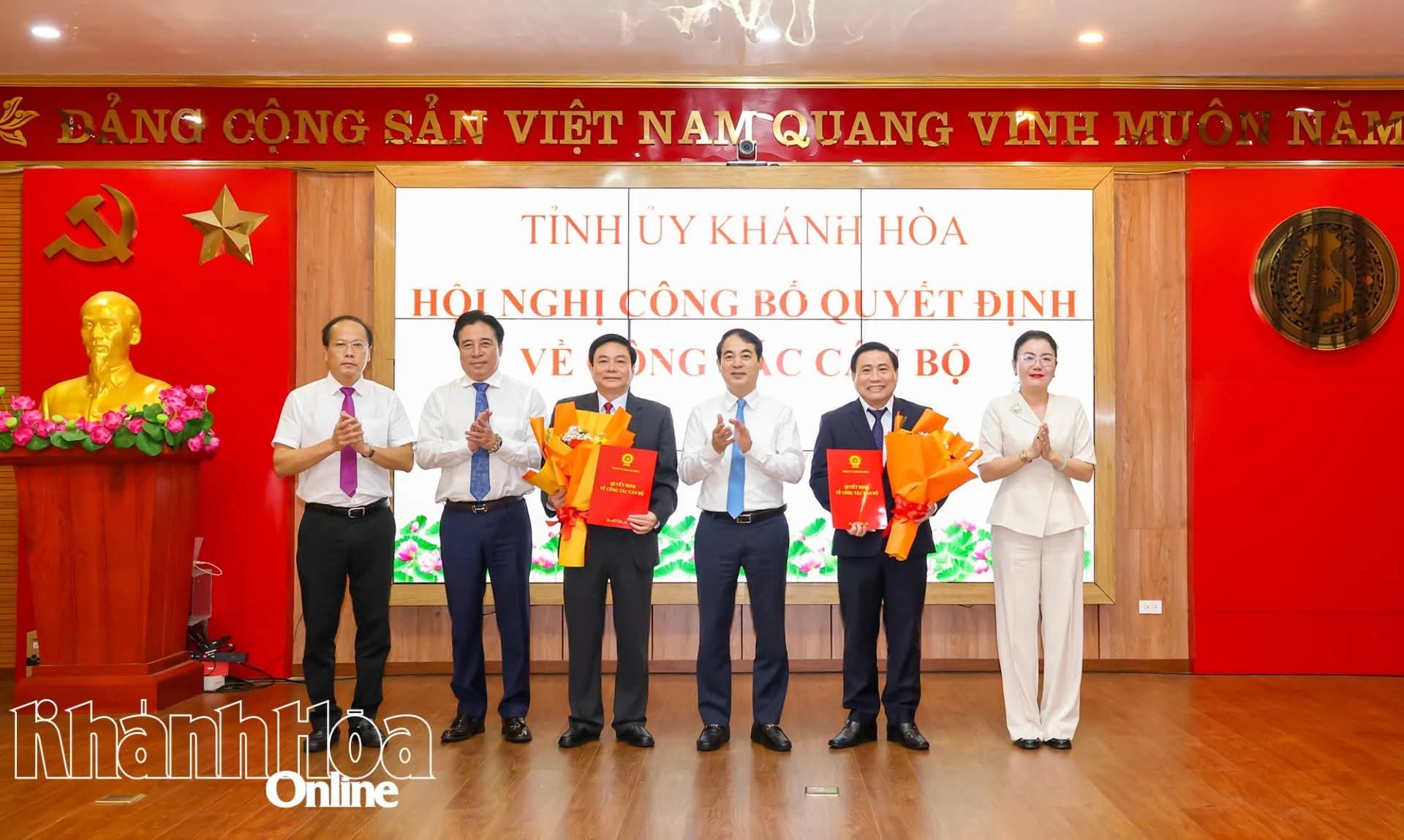 Ban Thường vụ Tỉnh ủy Khánh Hòa công bố các quyết định về công tác cán bộ