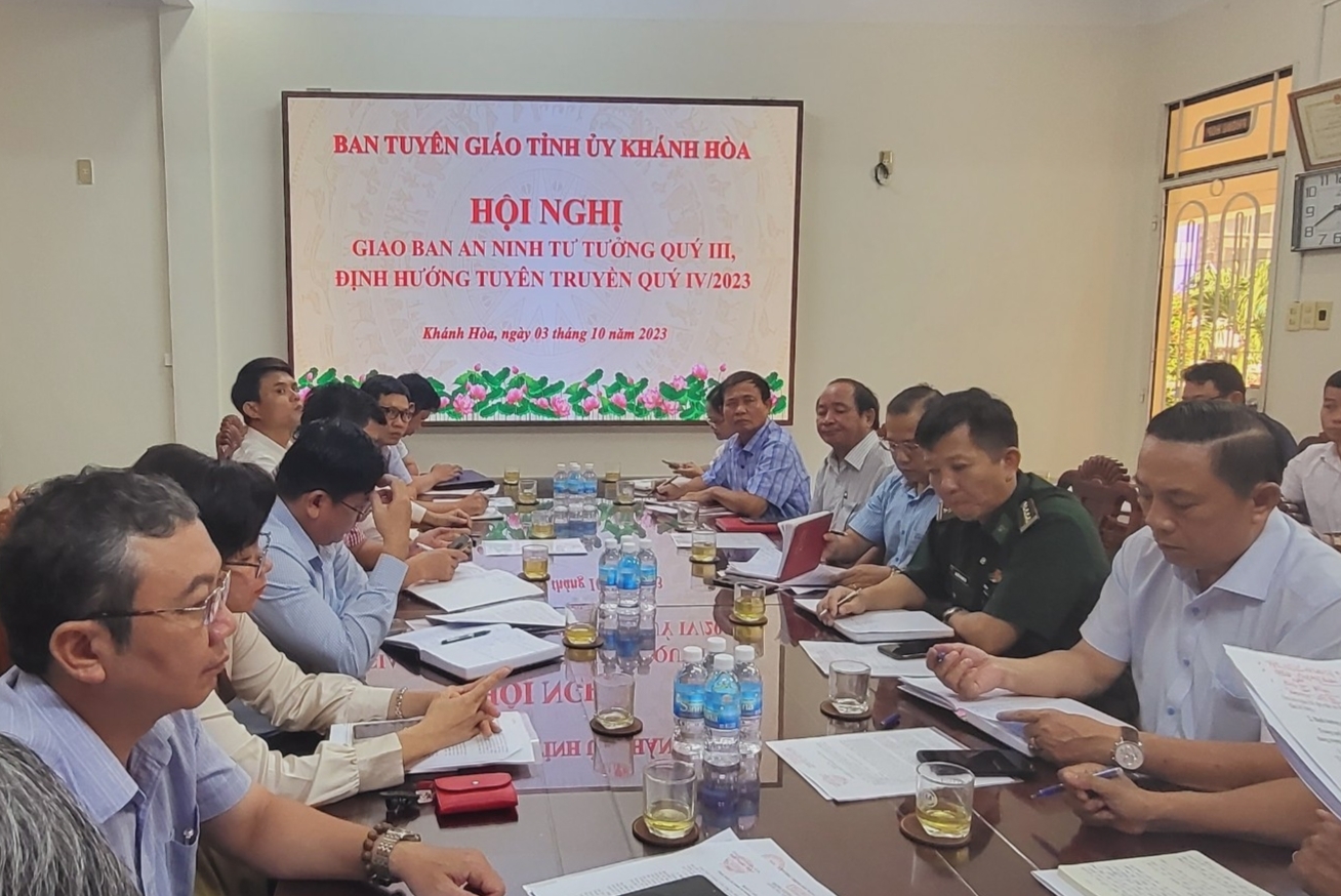 Ban Tuyên giáo Tỉnh ủy tổ chức  Hội nghị giao ban an ninh tư tưởng quý III/2023