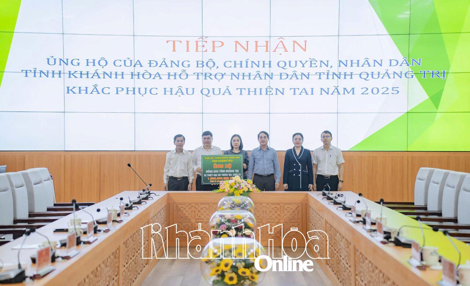 Tỉnh Khánh Hòa hỗ trợ tỉnh Quảng Trị 1,5 tỷ đồng khắc phục hậu quả mưa lũ
