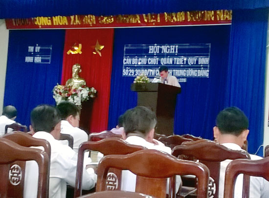 Thị ủy Ninh Hòa: Quán triệt Quy định số 29-QĐ/TW và Quy định số 30-QĐ/TW của Ban Chấp hành Trung ương Đảng