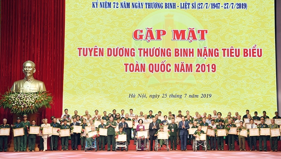 Gặp mặt, tuyên dương thương binh nặng tiêu biểu toàn quốc năm 2019