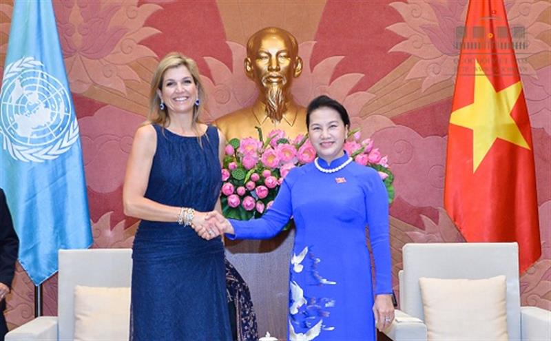 Chủ tịch Quốc hội Nguyễn Thị Kim Ngân tiếp Hoàng hậu Hà Lan, Đặc phái viên của Tổng thư ký Liên Hợp Quốc về Tài chính toàn diện vì Phát triển
