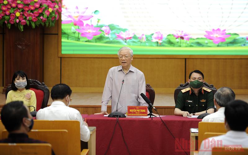 Tổng Bí thư Nguyễn Phú Trọng tham dự Hội nghị tiếp xúc với cử tri TP Hà Nội
