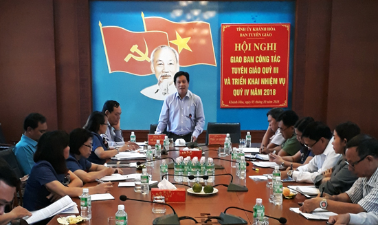 Hội nghị giao ban công tác tuyên giáo quý III/2018