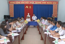 Đồng chí Nguyễn Tấn Tuân - Phó Bí thư Thường trực Tỉnh ủy, Chủ tịch HĐND tỉnh làm việc với Đảng ủy, chính quyền xã Sơn Hiệp