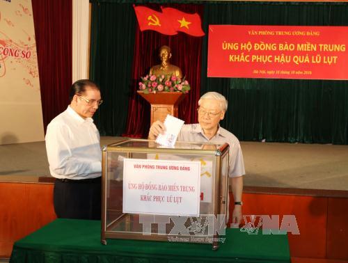 Các cơ quan Trung ương chung tay ủng hộ đồng bào miền Trung