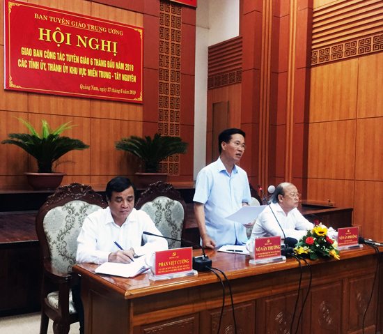 Hội nghị giao ban công tác tuyên giáo khu vực miền Trung – Tây Nguyên  6 tháng đầu năm 2019