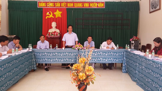 Ban Tuyên giáo Tỉnh ủy làm việc tại huyện Khánh Vĩnh