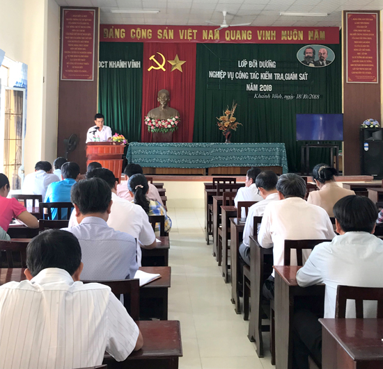 Khánh Vĩnh:  57 học viên được bồi dưỡng nghiệp vụ công tác kiểm tra, giám sát năm 2018