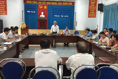 Lãnh đạo tỉnh Khánh Hòa làm việc với các địa phương