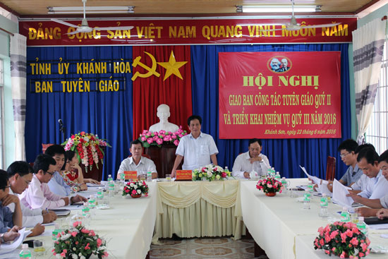 Giao ban Công tác Tuyên giáo quý II và triển khai nhiệm vụ quý III/2016