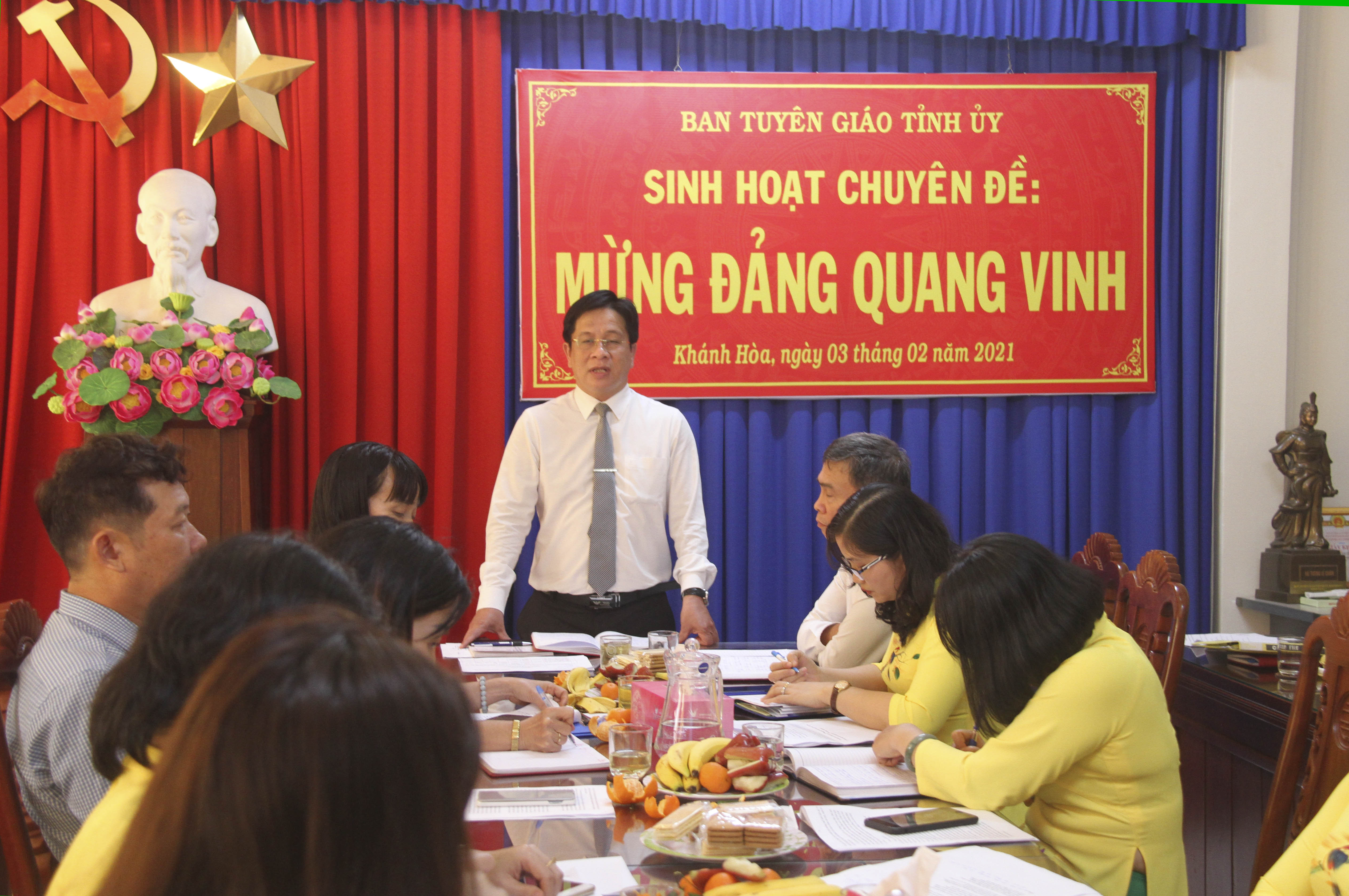 Ban Tuyên giáo Tỉnh ủy: tổ chức Sinh hoạt chuyên đề “Mừng Đảng quang vinh”