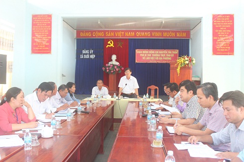 Xã Suối Hiệp: Cần chuẩn bị tốt các nội dung phục vụ Đại hội Đảng bộ xã