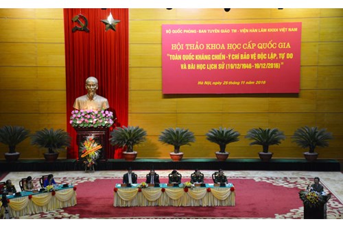 “Toàn quốc kháng chiến - Ý chí bảo vệ độc lập, tự do và bài học lịch sử”