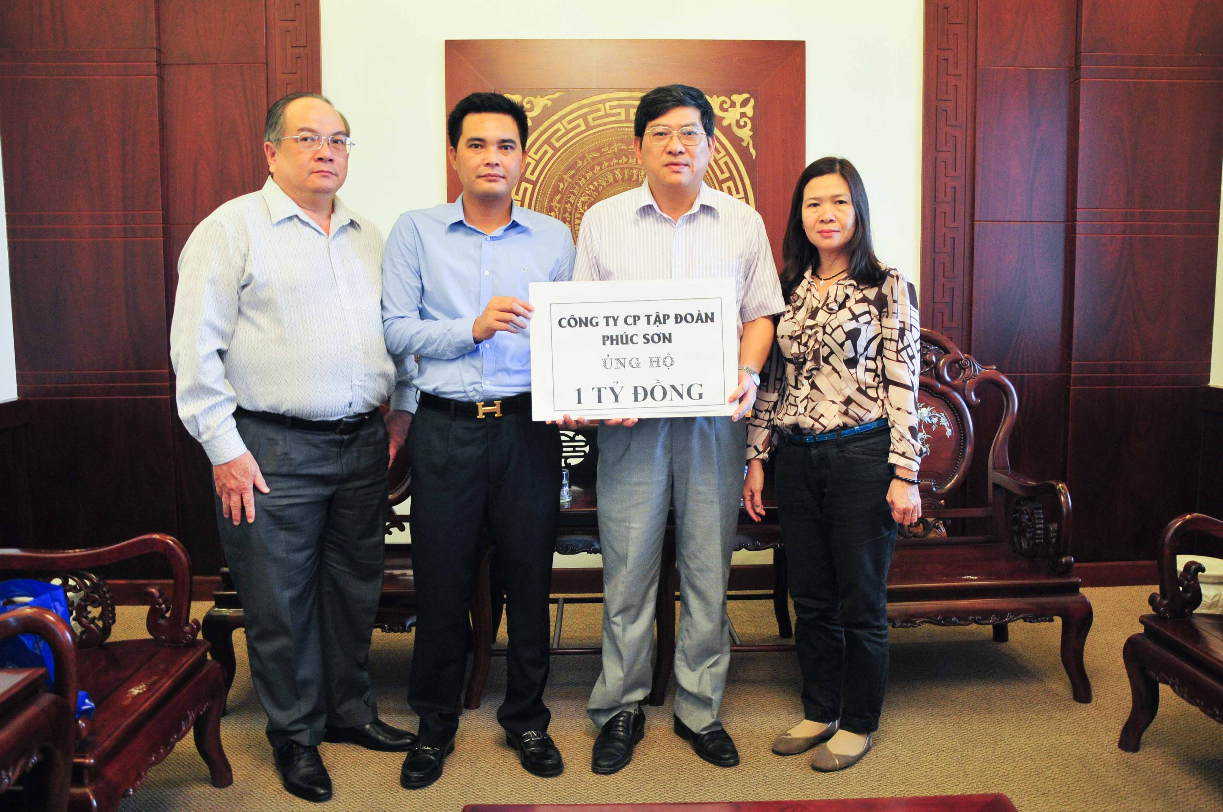 Công ty Cổ phần Tập đoàn Phúc Sơn: Ủng hộ đồng bào bị thiệt hại do bão 1 tỷ đồng