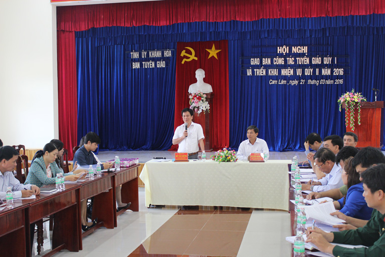 GIAO BAN CÔNG TÁC TUYÊN GIÁO QUÝ I VÀ TRIỂN KHAI NHIỆM VỤ QUÝ II/2016