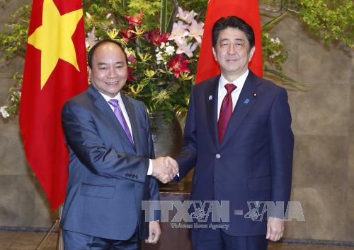 Thủ tướng Chính phủ Nguyễn Xuân Phúc hội đàm với Thủ tướng Nhật Bản Shinzo Abe