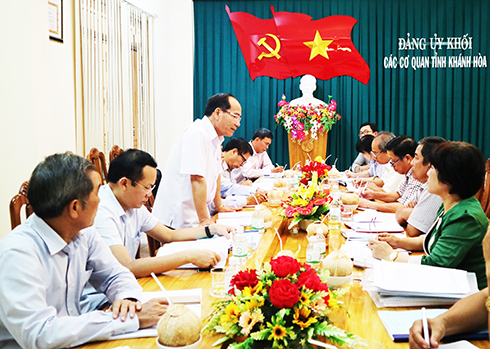 Làm việc tại Đảng ủy Sở Nội vụ, Đảng ủy Khối các cơ quan tỉnh