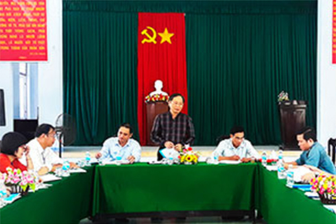 Ông Nguyễn Đắc Tài làm việc với xã Ninh Trung và Ninh Xuân