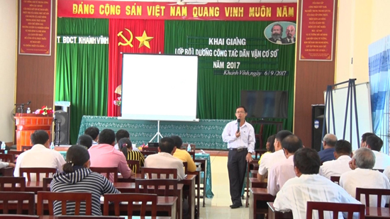 Trung tâm bồi dưỡng chính trị huyện Khánh Vĩnh mở lớp bồi dưỡng nghiệp vụ công tác dân vận năm 2017 
