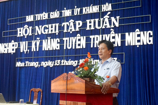 Khánh Hòa: Tập huấn kỹ năng tuyên truyền miệng cho 300 báo cáo viên
