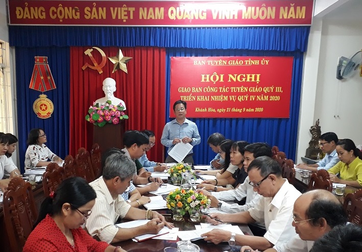 HỘI NGHỊ GIAO BAN CÔNG TÁC TUYÊN GIÁO QUÝ III VÀ  TRIỂN KHAI NHIỆM VỤ QUÝ IV NĂM 2020