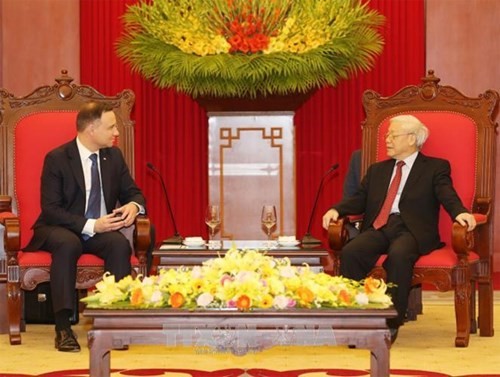 Lãnh đạo nước ta đón, tiếp, hội đàm với Tổng thống Ba Lan
