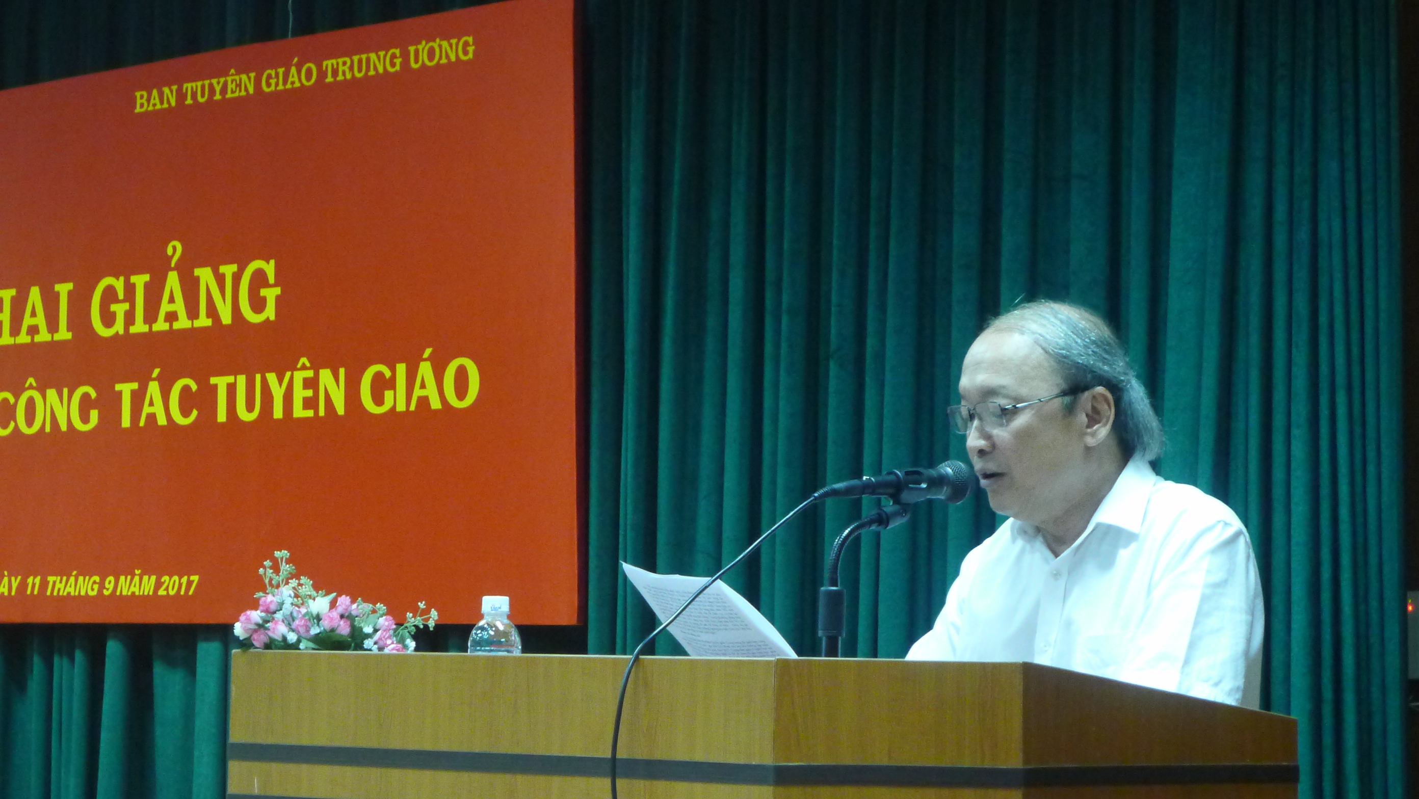 Khai giảng lớp bồi dưỡng nghiệp vụ công tác tuyên giáo năm 2017