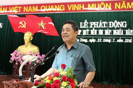 Phát động ủng hộ Quỹ "Đền ơn đáp nghĩa" năm 2016