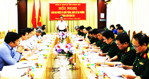 Hội nghị lãnh đạo nhiệm vụ quốc phòng, quân sự địa phương 6 tháng cuối năm