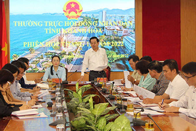 Phiên họp Thường trực HĐND tỉnh Khánh Hòa tháng 11-2022