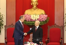 Tổng Bí thư Nguyễn Phú Trọng tiếp Bộ trưởng Ngoại giao Liên bang Nga