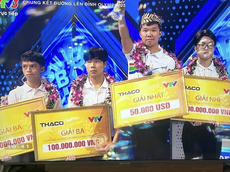 Lê Xuân Mạnh vô địch Đường lên đỉnh Olympia 2023