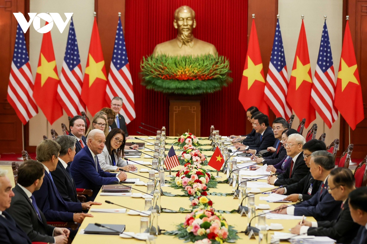 Tổng Bí thư Nguyễn Phú Trọng chủ trì lễ đón, hội đàm với Tổng thống Hoa Kỳ Joe Biden
