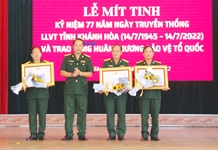 Mít tinh kỷ niệm 77 năm Ngày truyền thống lực lượng vũ trang tỉnh