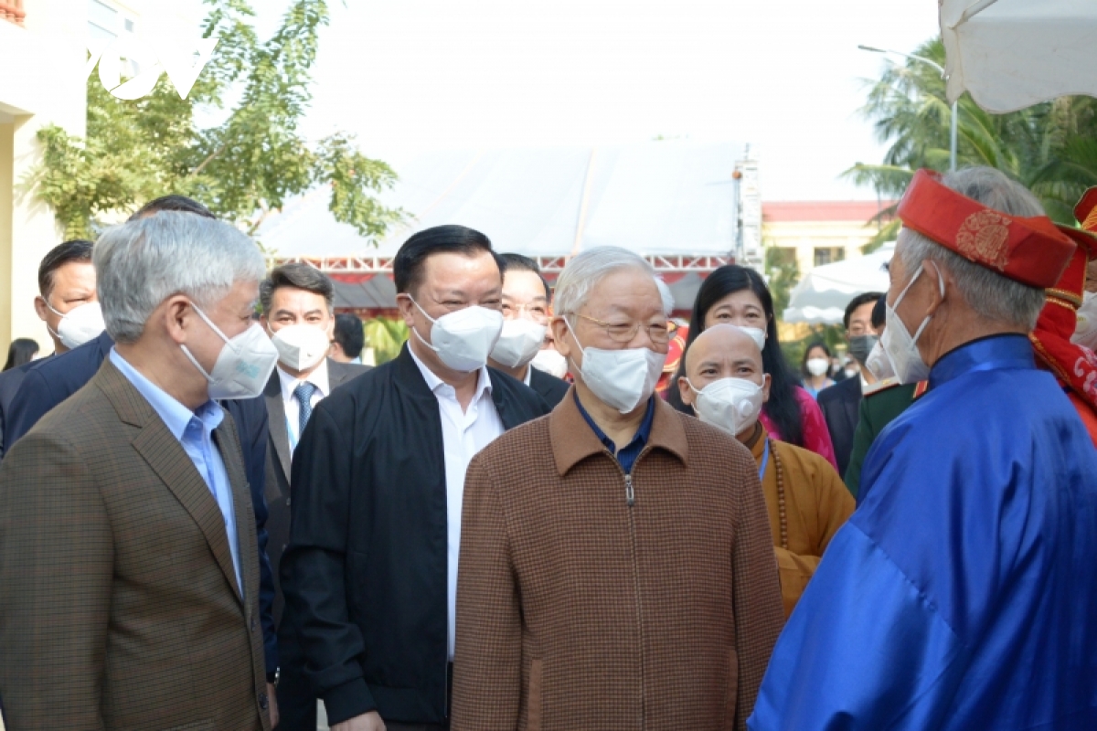           Tổng Bí thư Nguyễn Phú Trọng vui mừng dự Ngày hội đoàn kết toàn dân tộc      