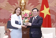 Chủ tịch Quốc hội Vương Đình Huệ tiếp Đại sứ New Zealand Tredene Cherie Dobson