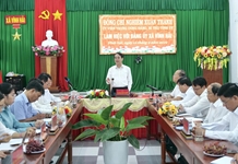Bí thư Tỉnh ủy Nghiêm Xuân Thành làm việc với Đảng ủy xã Vĩnh Hải