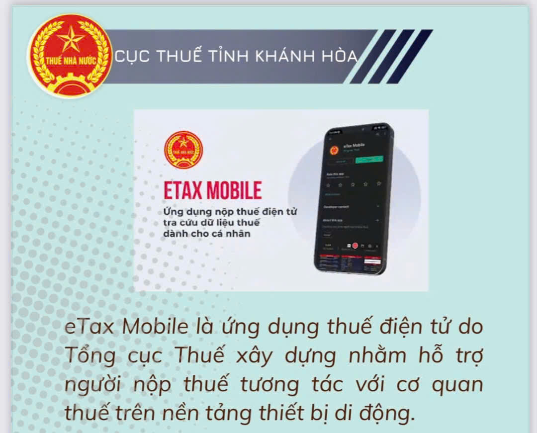 Quyết toán thuế thu nhập cá nhân bằng ứng dụng eTax Mobile