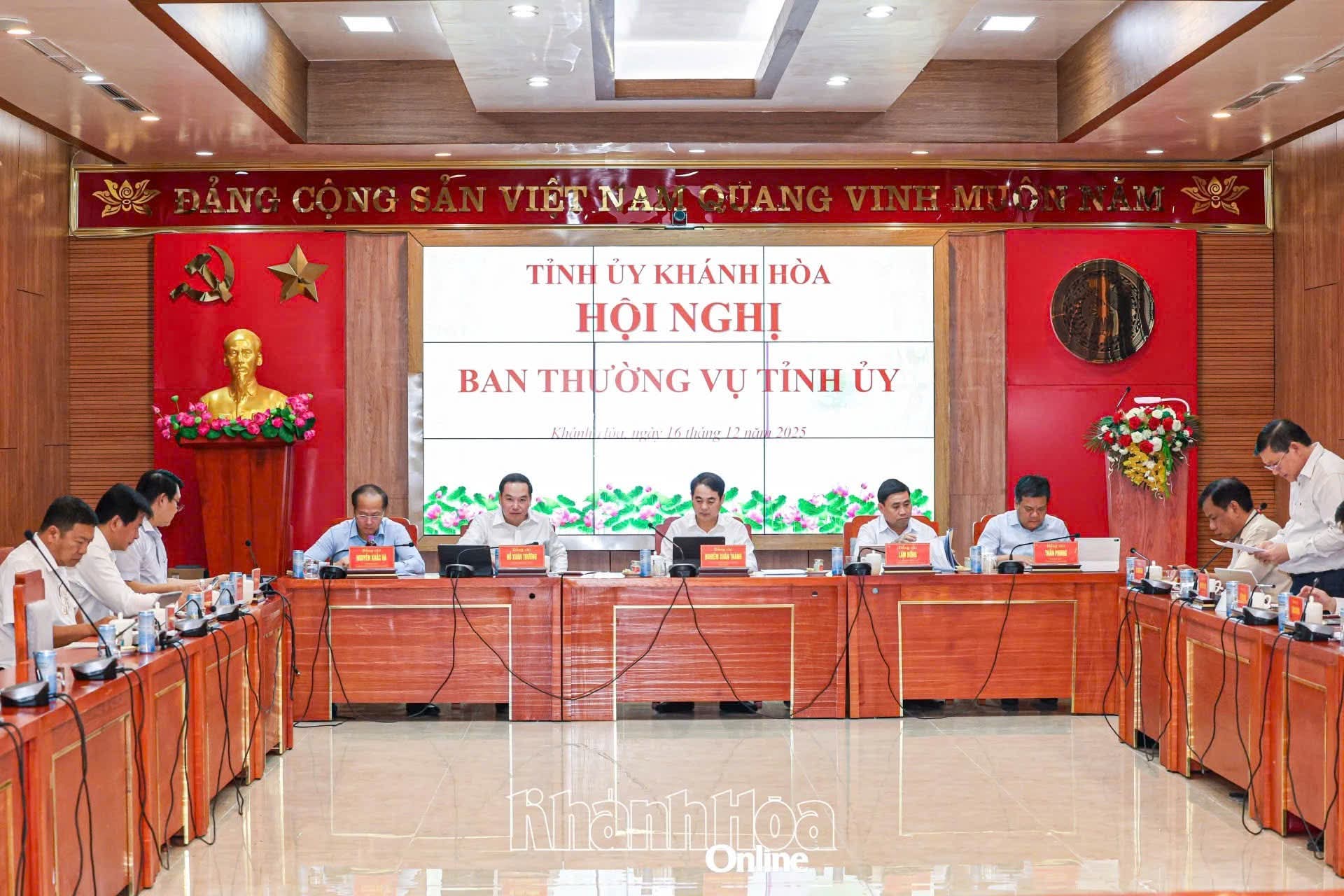 Ban Thường vụ Tỉnh ủy Khánh Hòa cho ý kiến đối với nhiều nội dung quan trọng