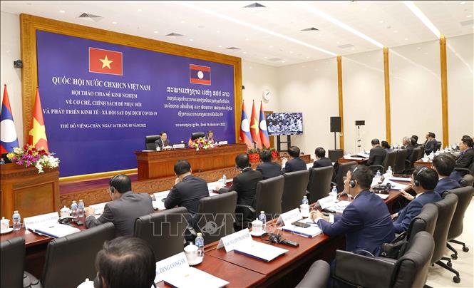 Việt Nam - Lào chia sẻ kinh nghiệm về phát triển kinh tế-xã hội sau đại dịch COVID-19