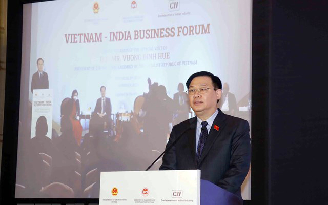 Chủ tịch Quốc hội Vương Đình Huệ dự Diễn đàn doanh nghiệp Việt Nam - Ấn Độ