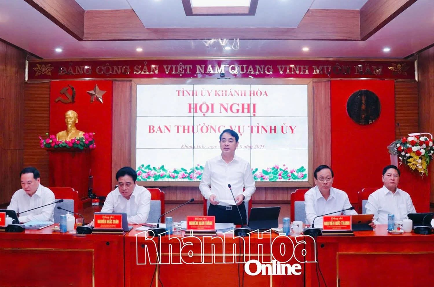 Ban Thường vụ Tỉnh ủy rà soát công tác chuẩn bị Đại hội Đảng bộ tỉnh lần thứ I, nhiệm kỳ 2025 - 2030