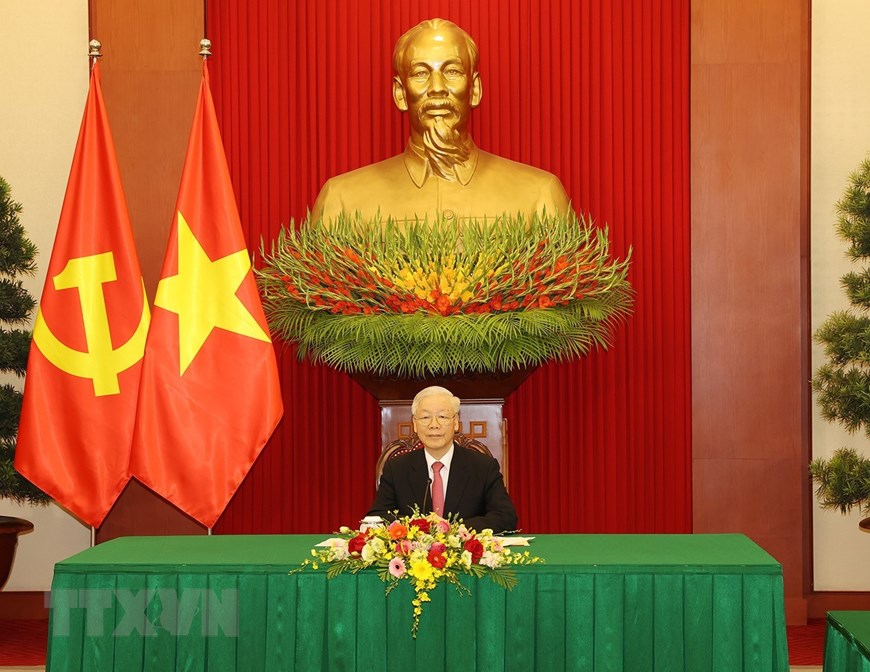         Tổng Bí thư Nguyễn Phú Trọng điện đàm với Tổng Bí thư, Chủ tịch nước Trung Quốc Tập Cận Bình 