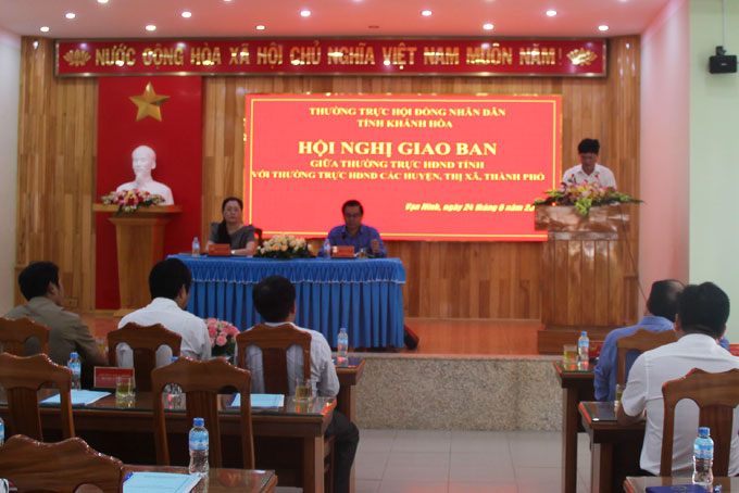 Thường trực HĐND tỉnh Khánh Hòa: Giao ban với Thường trực HĐND các địa phương