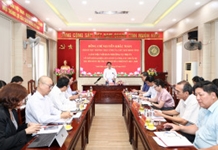 Phó Bí thư Thường trực Tỉnh ủy Nguyễn Khắc Toàn làm việc với Ban Thường vụ Thị ủy Ninh Hòa về tiến độ đại hội cấp cơ sở và công tác chuẩn bị Đại hội Đảng bộ thị xã