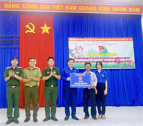 KHỐI THI ĐUA ĐOÀN TRỰC THUỘC: Khánh thành công trình chào mừng thành công Đại hội đại biểu Đoàn TNCS Hồ Chí Minh tỉnh Khánh Hòa lần thứ XII, nhiệm kỳ 2022 - 2027